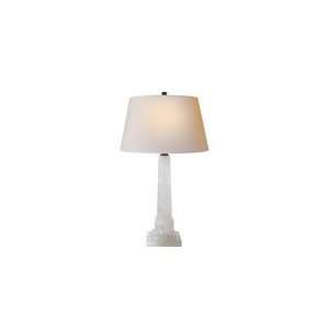 Chart House Westmeath Obelisk Table Lamp in Quartz with Natural Paper 