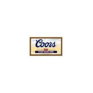  Personalized Coors Wood Framed Mirror   BIG: Home 