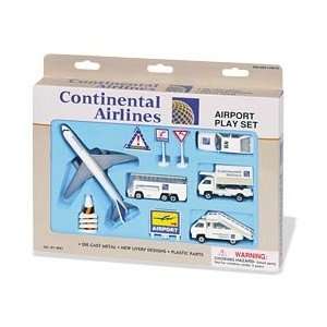  Continental Airlines Die Cast Airport Play Set Toys 