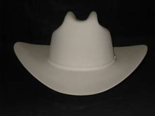 New Stetson Monarca White 6X Beaver Fur Felt Cowboy Hat  