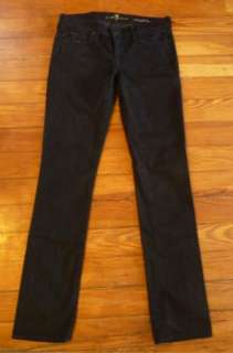 Seven For All Mankind Jeans Size 28 Skinny Straight Leg Black Womens 