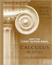 Calculus, Student Solutions Manual (Chapters 1   12) One and Several 