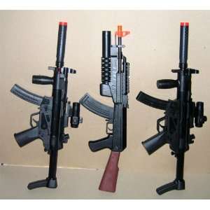  Lot 3 Cool B/o Ak47, M16 SMG Td2008 Machine Guns Toy 
