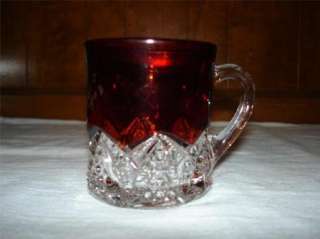 Button Arches Ruby & Crystal Personalized Cup 1903  