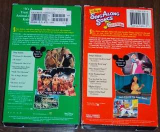 Disney SINGaLONG SONGS vhs Animal Kingdom, Pocahontas  