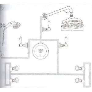 Rohl AKIT36LP IB, Rohl Showers, Thermostatic Shower Kit   Inca Brass 