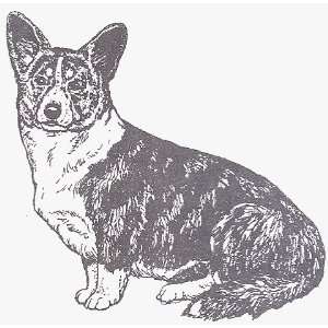    Dog Rubber Stamps   Welsh Corgi Cardigan   1E: Office Products