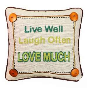 Manual Woodworkers & Weavers Live Well Laugh Often Love Much Pillow 