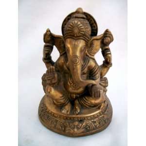  Brass Statue Of Traditional Lord Ganesha   Lord Of Success 