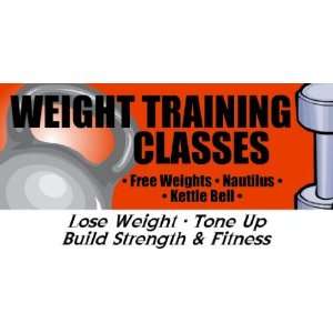    3x6 Vinyl Banner   Weight Training Classes 