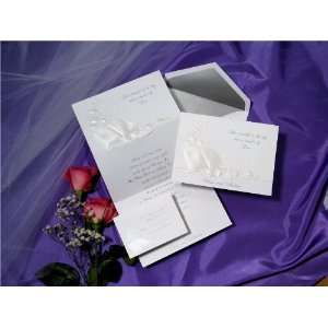  Pearl Bible and Roses Tri Fold Wedding Invitations: Health 