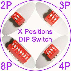 20PCS Position DIP Switch 2P 3P 4P 8P  