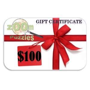  $100 Zoom Puzzles Gift Certificate Toys & Games