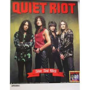   Quiet Riot Alive and Well Album Release Poster 18x24