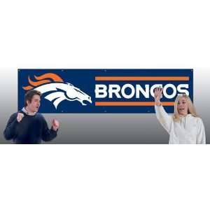 Denver Broncos 8ft Embroidered Banner Flag House/Tailgate:  