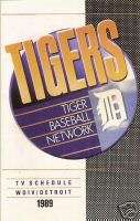 1989 Detroit Tigers Baseball Team Pocket Schedule  