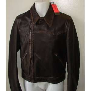  Hugo Boss Leather Jacket Size Medium
