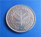 PALESTINE SILVER COIN 50 MILS 1940 YEAR A U U N C  