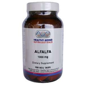 Healthy Aging Nutraceuticals Alfalfa 1000 Mg 100 Vegetarian Tablets