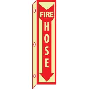  Fire, Fire Hose, 18X4, Plastic Flanged, Glow Industrial 