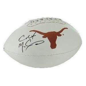  Texas Longhorns Logo Football  McCoy Hologram   Autographed College