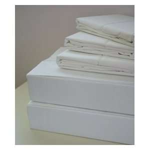 King CAL King T300 Solid WHITE Waterbed Sheet Set