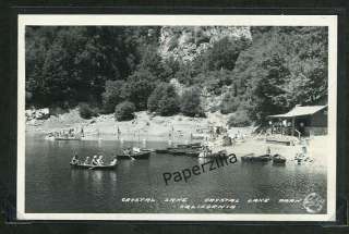 CA Azusa RPPC 1940s CRYSTAL LAKE PARK Boat Rental BLDG  