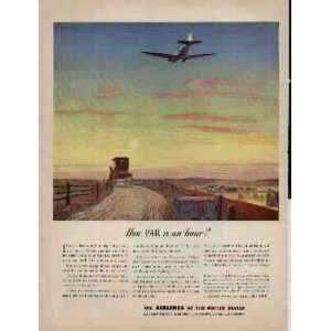   hour? .. 1943 The Airlines of the United States War Bond ad, A0954