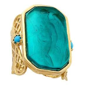    Tagliamonte 14k Yellow Gold Venetian Glass Ring, Size 8: Jewelry