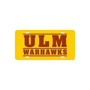   License Plate   BAR SERIES ULM WARHAWKS GOLD/GARNET: Sports & Outdoors