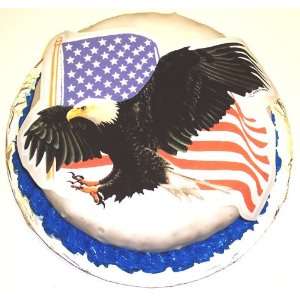 Chocolate Decorated Cake Single Layer 8 RoundTopped with American 