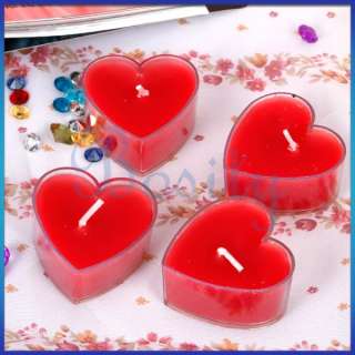 Heart Tea Light Candle Rose Scented Floating Candle Wedding Party 