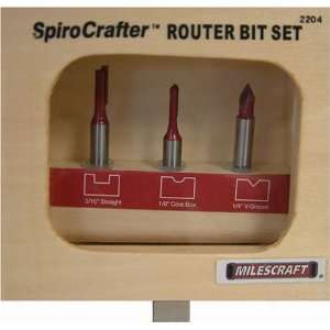   2204 3 Piece Router Bit Set for Designs/Inlays: Home Improvement