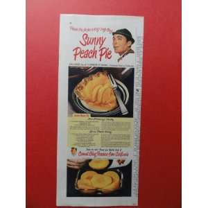  Sunny Peach Pie ,1949 print advertisement (Bing Crosby 
