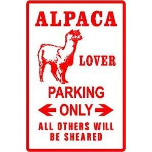  ALPACA LOVER PARKING llama pet farm sign: Home & Kitchen
