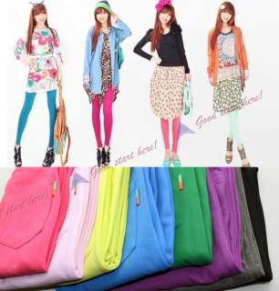   Colorful Girls Cute Trendy Candy Color Pencil Pants Fit Skinny Stretch