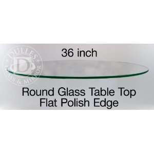 Glass Table Top: 36 Round, 1/2 Thick, Flat Edge 