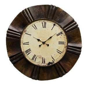   Finish Hammered Metal Wall Clock with Roman numerals: Home & Kitchen