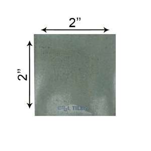   opaque satin 2 x 2 ceramic tile in steel patina