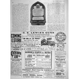  1907 AMANUEL SWEDENBORG TABLET LONDON LEWIS GUN CHIVERS 