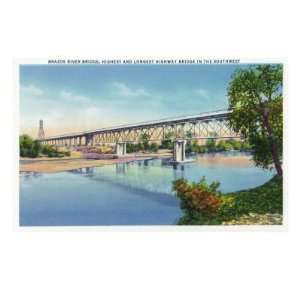 Waco, Texas   General View of the Brazos River Bridge, c.1944 Premium 