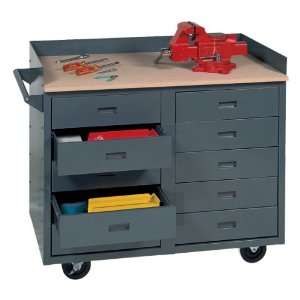  Edsal 10 Drawer Cabinet Mobile Serv Workbench Bds
