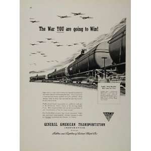  1942 Ad WWII GATX Freight Cars Train General American 