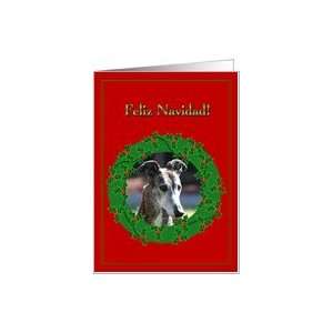 Feliz Navidad Greyhound Card
