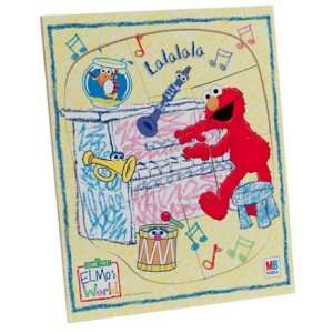   Street Woodboard Puzzle Elmo with Musical Instruments Toys & Games