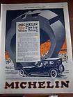 1919 Michelin Tires Michelin Man Driving Car Ad  