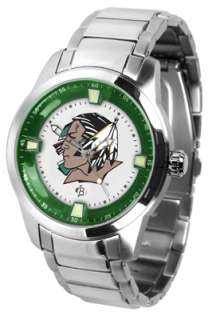 North Dakota Sioux Logo  Mens Titan Steel Watch  