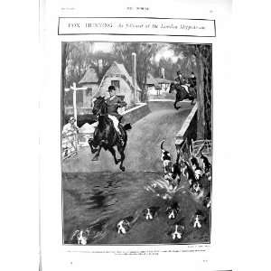 1901 Fox Hunting London Hippodrome Hengler Horses Hounds Fournier Car 