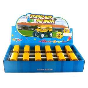   Cast Monster Wheel School Bus, Pull Back Action (Yellow) Toys & Games
