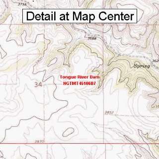 USGS Topographic Quadrangle Map   Tongue River Dam, Montana (Folded 